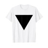 BLACK TRIANGLE GEOMETRIC SHAPE SHIRT - Cool Modern Art T-Shirt