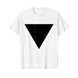 BLACK TRIANGLE GEOMETRIC SHAPE SHIRT - Cool Modern Art T-Shirt