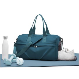 Gym Bag Womens Mens with Shoes Compartment,Wet Pocket,Sport Gym Tote Bags Travel Duffel Bag, Weekend Overnight Carry on Bag