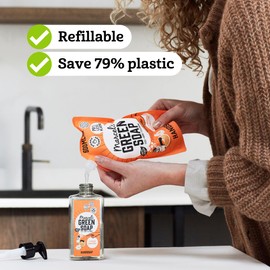 Marcel's Green Soap - Handseife Orange & Jasmin - Spender - 100 % Umweltfreundlich - 100 % Vegan - 97 % Biologisch abbaubar - 500 ml Handseife
