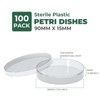Vabiooth 100 Packs Sterile Thick Plastic Petri Dishes with Lid,