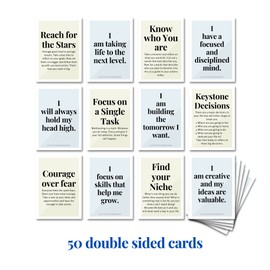 Mind Of A Champion - Motivational Cards for Men - Affirmations and Action Steps to Turn Dreams into Reality - Positive Affirmations for Productivity, Personal Development, Self Care, Mindfulness, Affirmation Cards for Men