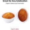 Caperci White Foil Cupcake Liners Standard Muffin Wrappers 150-Pack -