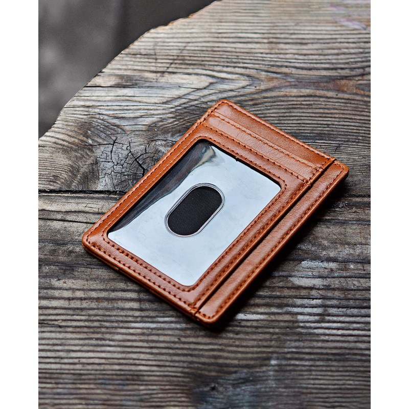 Buffway Slim Minimalist Front Pocket RFID Blocking Leather Wallets for