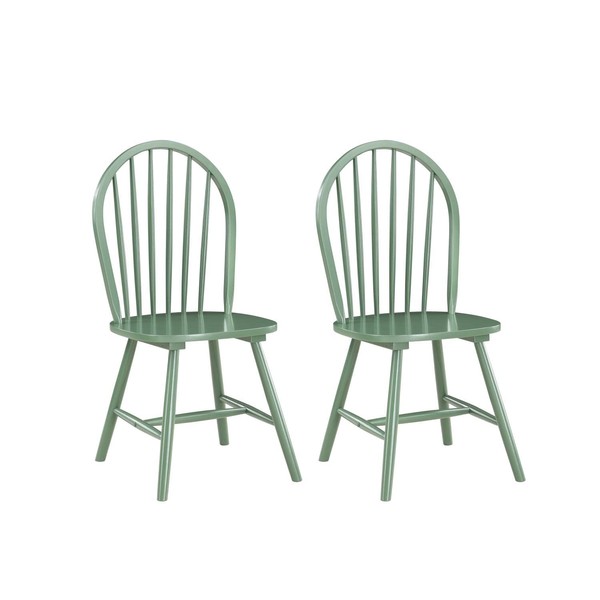 Boraam Carolina Dining Chairs – Equestrian Green, Set of 2