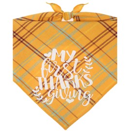 Pawskido First Thanksgiving Dog Bandana