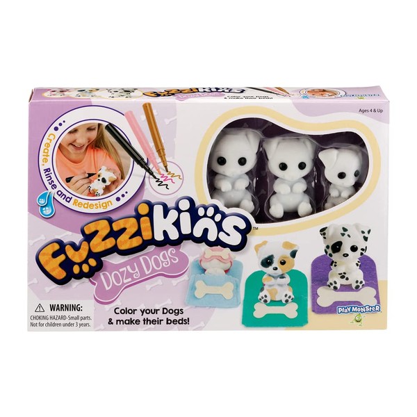 PlayMonster Fuzzikins — Dozy Dogs — Fuzzy Coloring Arts &