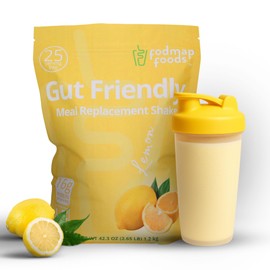 Fodmap Foods Certified Protein Shake Powder Meal Replacement – Gut Friendly 16g Plant Based Protein, Low Fermentation, Gluten-Free High Protein Meal Replacement Shake Powder | 25 Servings 44.1oz