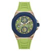 GUESS Men's 44mm Watch - Lime Green Strap Blue Dial