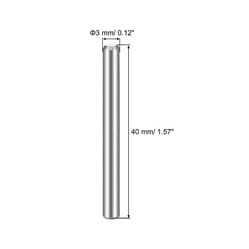 sourcing map 20pcs 3 x 40 mm (approx. 1/8 inch)