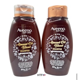 Aveeno Almond Oil Blend SHAMPOO Deep Hydration No Sulfates, Dyes, Parabens 2PACK