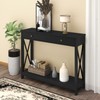 Treocho Oxford Design Console Table with Drawer and Storage Shelves,