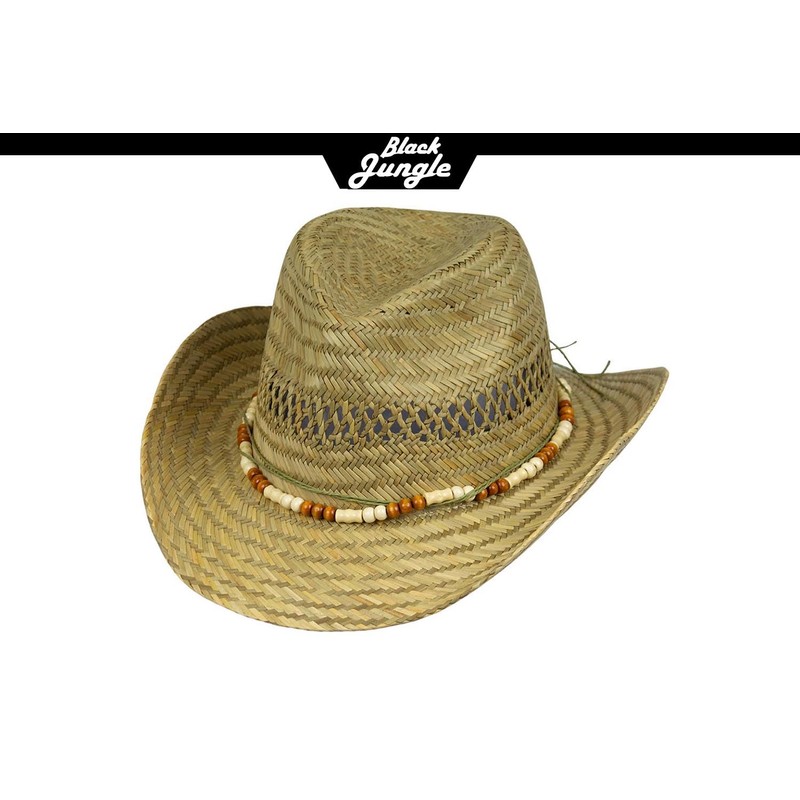 '"Bondi Natural Western Straw Hat