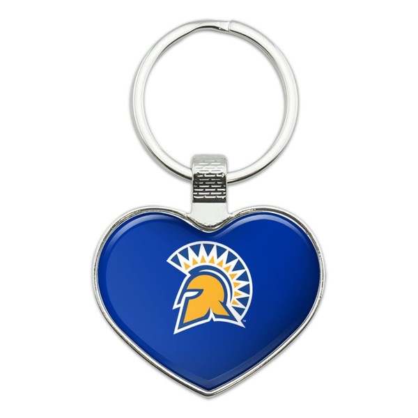San Jose State University Primary Logo Keychain Heart Love Metal