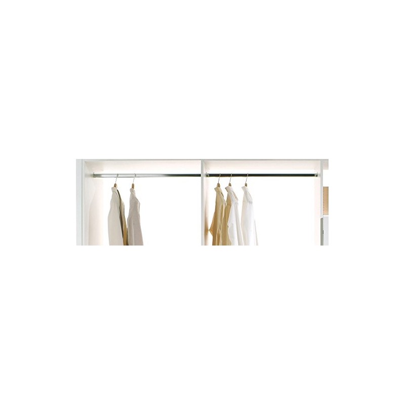 Wardrobe Rail Oval Clothes Rail 1000 mm with End Piece