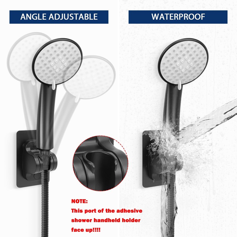 NearMoon Self Adhesive Shower Head Holder-Adjustable Handheld Shower Holder NO