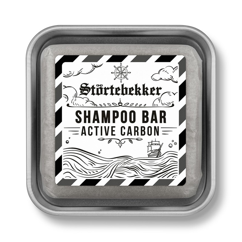 Störtebekker® Premium Shampoo Bar Active Carbon (3x) | Solid Shampoo