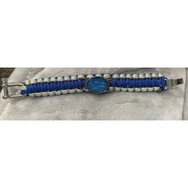 Unbranded Detroit Lions Paracord Survival Bracelet 9 Inch With Sturdy Alloy Closure