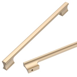 Asidrama 10 Pack 10 Inch(254mm) Champagne Copper Kitchen Cabinet Handles, Cabinet Pulls Kitchen Cabinet Hardware for Cupboard Drawer Pulls