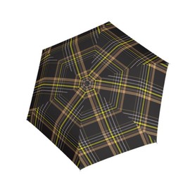 Doppler Fiber Havana Chequered Pocket Umbrella 22 cm, Brown / yellow