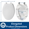 Bemis Steadfast 3" Raised Toilet Seat with Open-Front, Hinges that