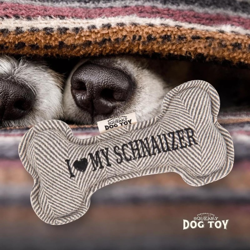 History & Heraldry Squeaky Dog Toy (I my Schnauzer)