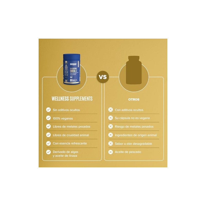 Birdman Full Spectrum Omega Vegano Algas Aceite Linaza 100 Vegetal
