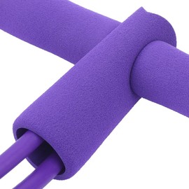 2 tubos de pedal de pie para tirar de la cuerda elástica para sentarse abdominal, equipo de entrenamiento de fitness