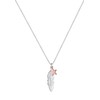 Elli Women's Necklace Feather Star Pendant Bi-Colour in 925 Sterling