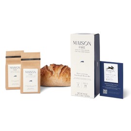 Maison Fare Sourdough Breadmaking Kit - Fast-Activating Starter, Artisan Flour Mix, Online Companion - Foolproof Step by Step Videos - Bake 2 XL Loaves with Classic French Flavor
