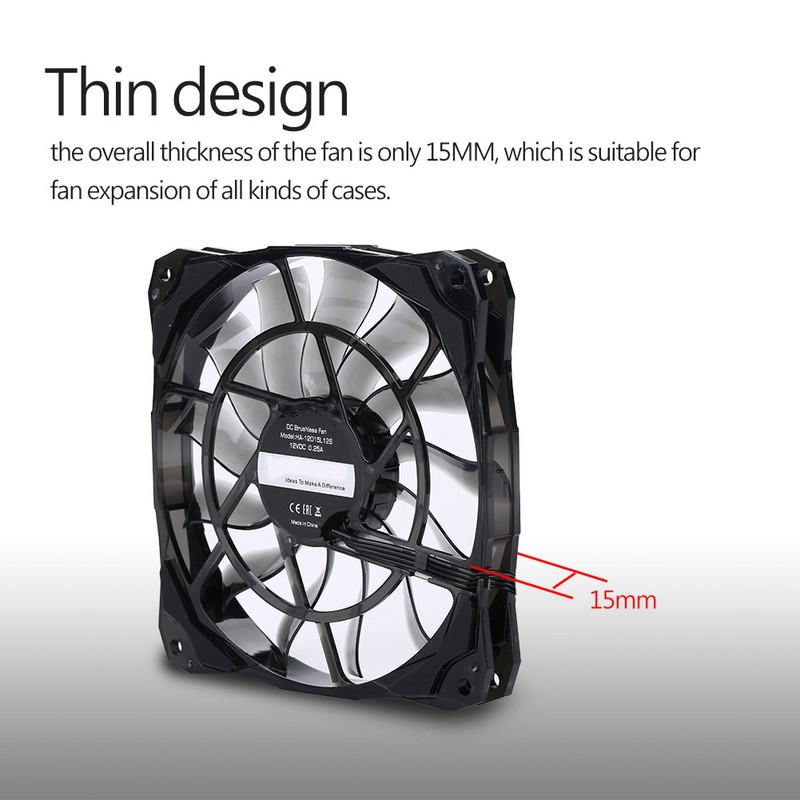 For ID-COOLING No 12015 12cm Thin Fan Height 12cm PWM