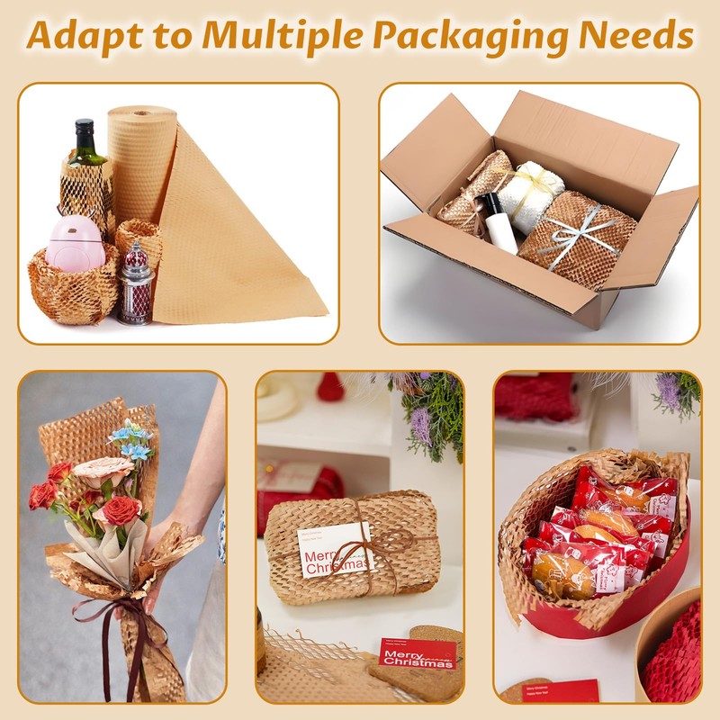 Honeycomb Packing Paper Roll 30cm x 10M, Bubble Wrap Alternative,