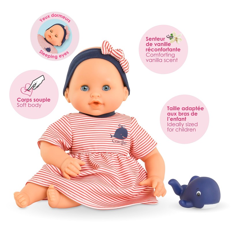 Corolle - My First Calypso Baby Doll with Bath Toy,