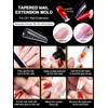 EBANKU 120 Pieces Clear Dual Nail System Mould Acrylic Coffin