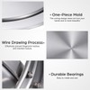 Hemobllo Stainless Steel Recessed Counter Trash can Lid Silent Flip