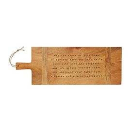 Mud Pie Wooden Sentiment Serving Board, Long, 9" x 25"