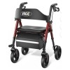 VOCIC Foldable Rollator Walker Seniors Padded Seat Backrest 8" Wheel