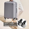 Agatige Suitcase Wheels, Universal Draw Bar Box Wheels Accessory Wheel