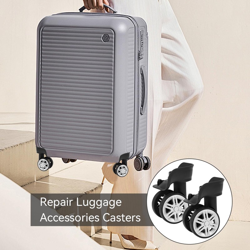 Agatige Suitcase Wheels, Universal Draw Bar Box Wheels Accessory Wheel