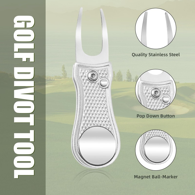 Mile High Life All Metal Foldable Golf Divot Tool with