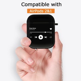 for AirPods 2nd Generation Case AirPods 1st Generation Case Cool Funny Kawaii Music Player Design for Girls Girly with Keychain,Soft TPU Protective Cover,Wireless Charging