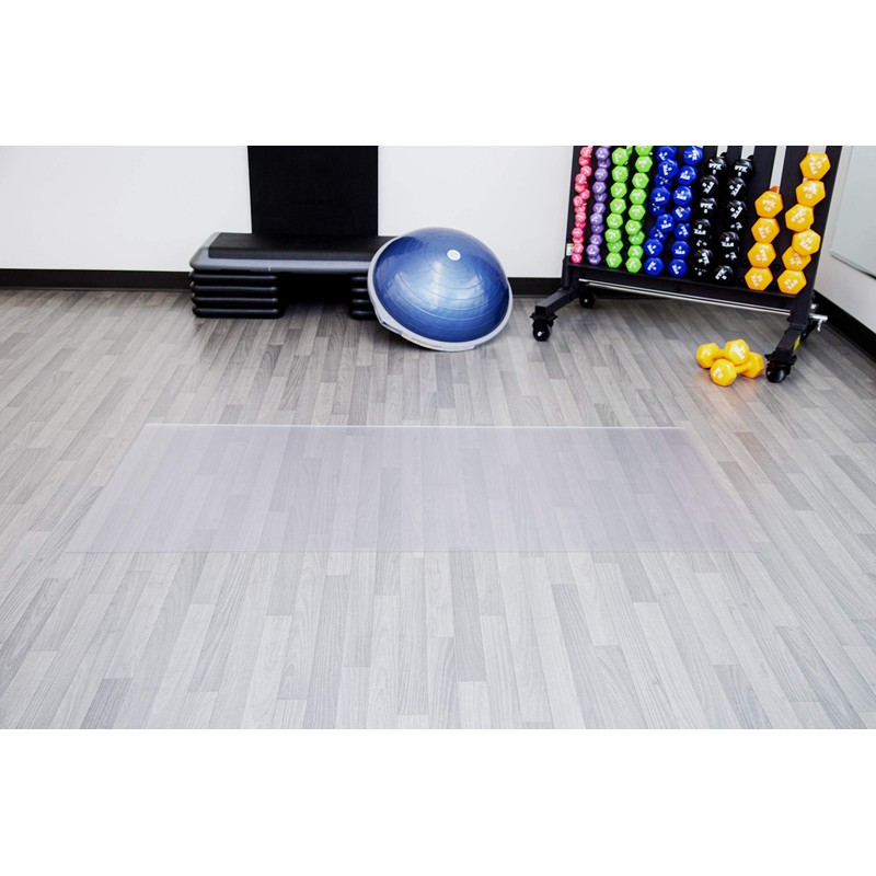 G-Floor Premium 32" x 72" Clear Vinyl Exercise Equipment Mat