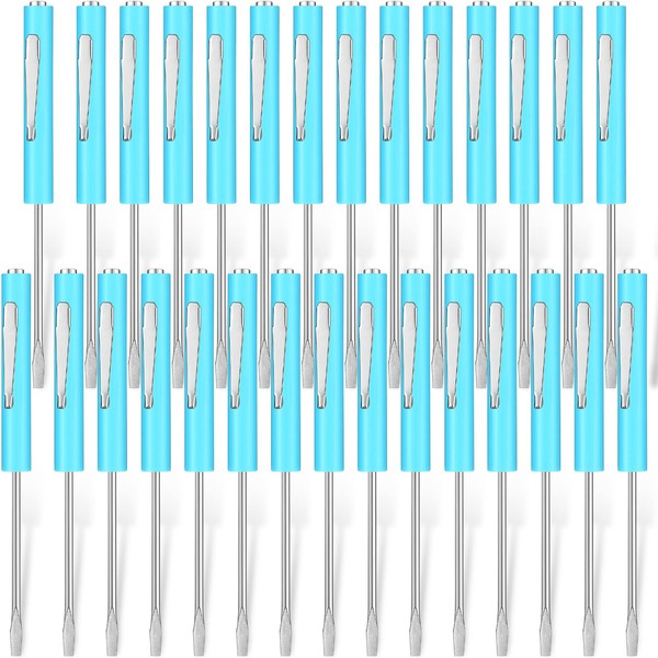 Minatee 30 Pcs Pocket Screwdriver Mini Tops and Pocket Clips
