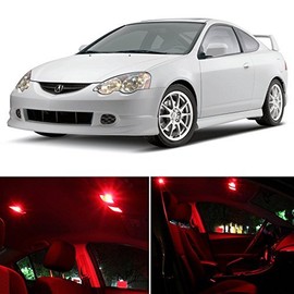 LEDpartsNow Interior LED Lights Replacement for 2002-2006 Acura RSX Accessories Package Kit (6 Bulbs), RED