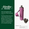 Birdie Bottle 12oz Flask with 4 Shot Glasses in Cap