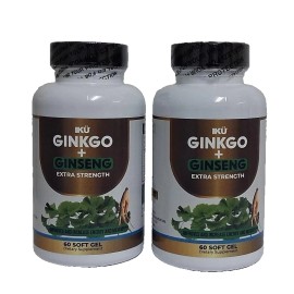 IKU Ginkgo Biloba + Ginseng- Extra Strength -Energy and Memory- 120 Soft gels