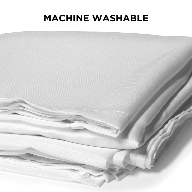 Hookless It's A Snap! Polyester Fabric Snap-in Replacement Shower Curtain