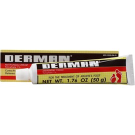 Derman Cream for The Treatment of Athlete's Foot, 2-Pack of 1.76 Oz Each, 2 Tubes