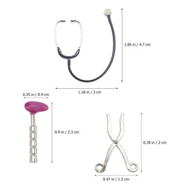 LOGOFUN Dollhouse Stethoscope Set 1:12 Scale Miniature Doctor Tools Mini House Accessory