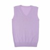 MIRIPARIS Cotton Knit Vest, School Vest, Plain, 100% Cotton, V-Neck,